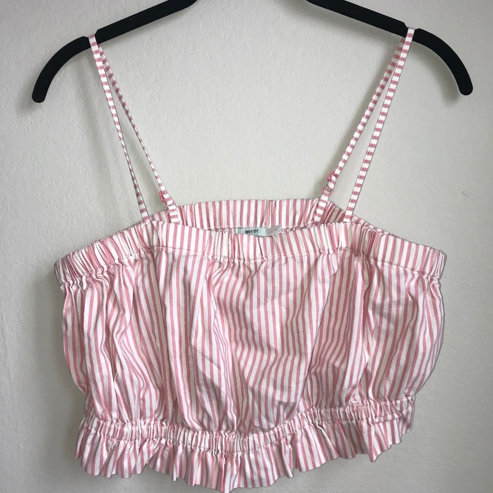 Urban Outfitters Kimchi Striped Crop Tank Top